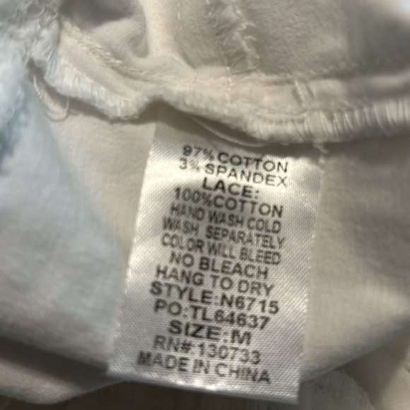 Umgee white cotton flair leg pull on pants - Picture 7 of 8